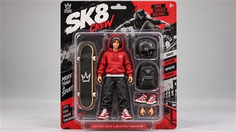 3D Collectible Figurine: Your subject as a boxed collectible action figure.