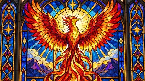 Stained Glass: Glowing jewel-toned glass with bold lead lines.