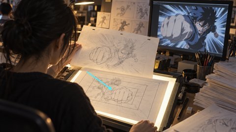 Anime Action Burst: Dramatic hold, then an explosive burst with a crash zoom.