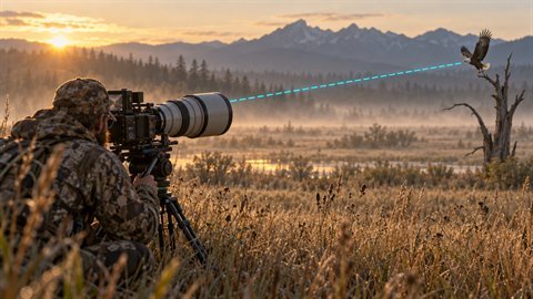 Nature Doc Slow-Mo: Long-lens slow motion, the camera patiently still.