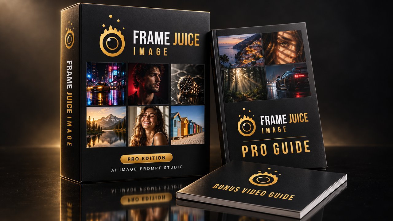 Frame Juice Image Pro box, Pro Guide and Bonus Video Guide