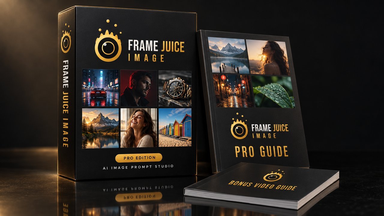 Frame Juice Image Pro box, Pro Guide and Bonus Video Guide