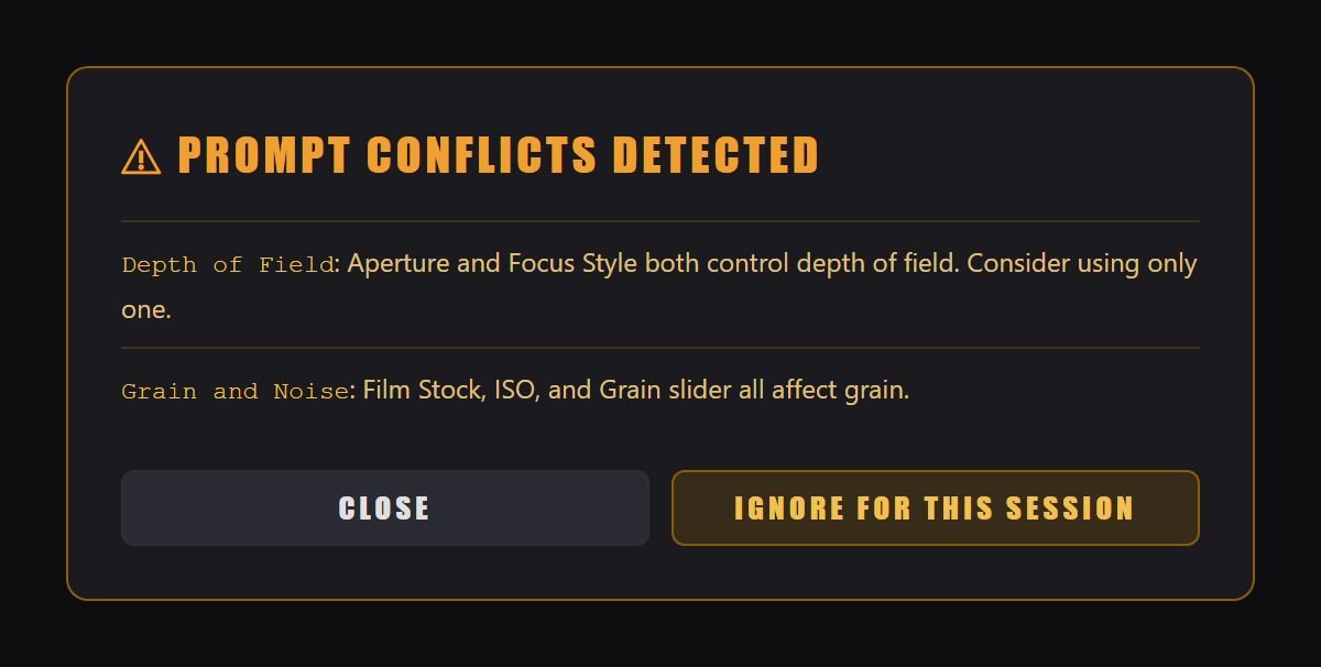 A conflict warning in Frame Juice Pro